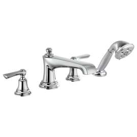 Brizo Rook(R): Roman Tub Faucet with Handshower - Less Handles, T67460-PCLHP