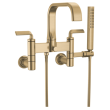 Brizo Allaria(R): Two-Handle Tub Filler Trim Kit with Twist Lever Handles, T70367-GL