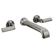 Brizo Allaria(R): Two-Handle Wall Mount Tub Filler - Less Handles, T70467-BNXLHP