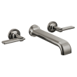 Brizo Allaria(R): Two-Handle Wall Mount Tub Filler - Less Handles, T70467-BNXLHP