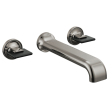 Brizo Allaria(R): Two-Handle Wall Mount Tub Filler - Less Handles, T70467-BNXLHP