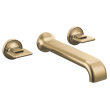 Brizo Allaria(R): Two-Handle Wall Mount Tub Filler - Less Handles, T70467-GLLHP