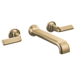 Brizo Allaria(R): Two-Handle Wall Mount Tub Filler - Less Handles, T70467-GLLHP