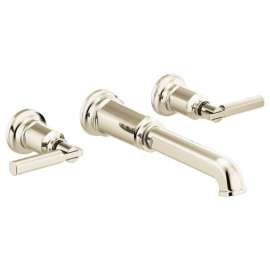 Brizo Invari(R): Two-Handle Wall Mount Tub Filler - Less Handles, T70476-PNLHP