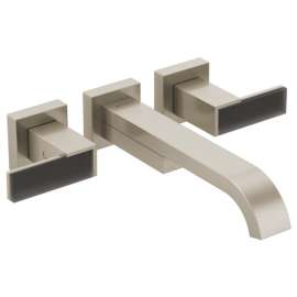 Brizo Siderna(R): Two-Handle Wall Mount Tub Filler - Less Handles, T70480-BNLHP