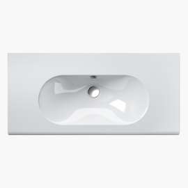 100 Series 39.37-in W x 18.9-in L Sink White