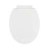 Plastic Round Slow-Close Toilet Seat in White