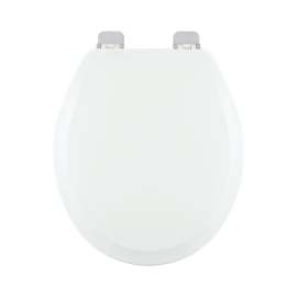 700BN-001 Wood Round Toilet Seat in White