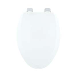 900CH-001 Wood Elongated Toilet Seat in White