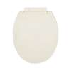 Plastic Round Slow-Close Toilet Seat in Biscuit/Linen