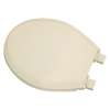 Plastic Round Slow-Close Toilet Seat in Bone
