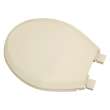 Plastic Round Slow-Close Toilet Seat in Bone