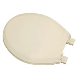 Plastic Round Slow-Close Toilet Seat in Bone