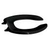 300CCSS-407 Plastic Round Toilet Seat in Black