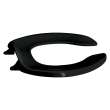 300CCSS-407 Plastic Round Toilet Seat in Black