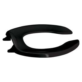 300CCSS-407 Plastic Round Toilet Seat in Black