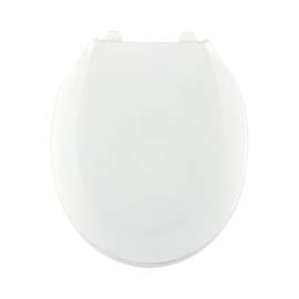 Plastic Round Toilet Seat in Crane White