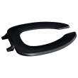 630-407 Plastic Elongated Toilet Seat in Black