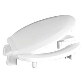 3L820STS-001 Plastic Elongated Toilet Seat in White