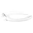 500STSCC-001 Plastic Elongated Toilet Seat in White