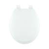 700-001 Wood Round Toilet Seat in White