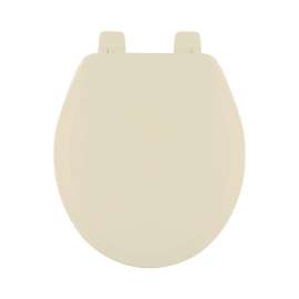 700-106-A Wood Round Toilet Seat in Bone