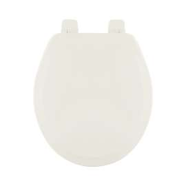 Wood Round Toilet Seat in Biscuit/Linen