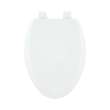 Wood Elongated Toilet Seat in Crane White