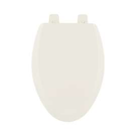 Wood Elongated Toilet Seat in Biscuit/Linen