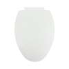 Plastic Elongated Slow-Close Toilet Seat in Crane White