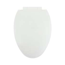Plastic Elongated Slow-Close Toilet Seat in Crane White