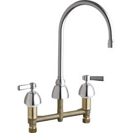 Deck Mounted Manual Ecast Sink Faucet with 8