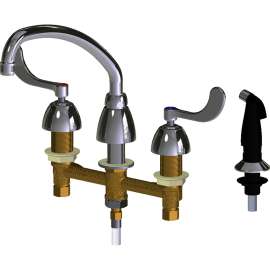 200-AE35-317ABCP Deck-Mounted Manual Sink Faucet with 8