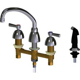 200-AE35ABCP Deck-Mounted Manual Sink Faucet with 8