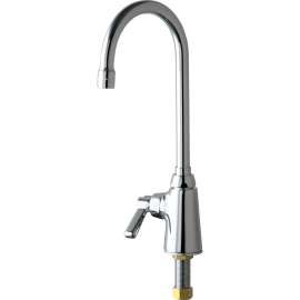 Single Hole Ecast Left Hand Kitchen Faucet with Softflo Aerator and Lever Handle in Polished Chrome
