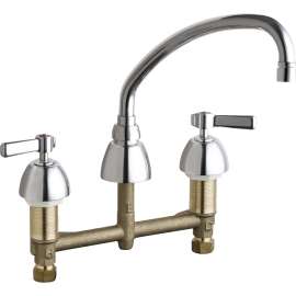 Deck Mounted Manual Ecast Sink Faucet with 8