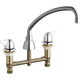 Deck-Mounted Manual Ecast Sink Faucet with 8