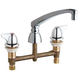 Deck Mounted Manual Ecast Sink Faucet with 8