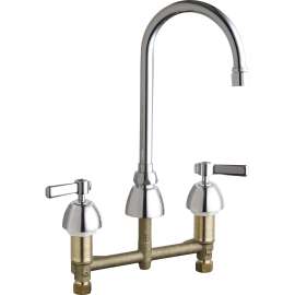 Deck Mounted Manual Ecast Sink Faucet with 8