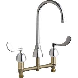 Deck Mounted Manual Ecast Sink Faucet with 8