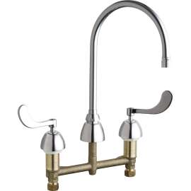 Deck Mounted Manual Sink Faucet with 8