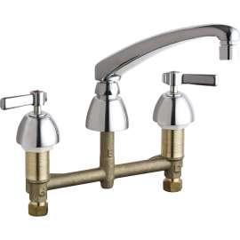 201-AL8VPAXKABCP Kitchen Faucet with Low Arch Spout and Lever Handles in Polished Chrome