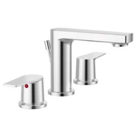 Slate Chrome Two-Handle High Arc Bathroom Faucet, 40606