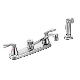 Cornerstone Chrome Two-Handle Low Arc Kitchen Faucet, 40618