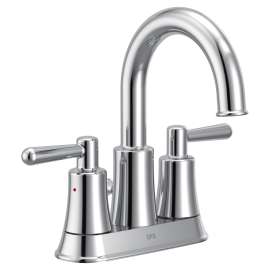 Ember Chrome two-handle high arc bathroom faucet, 56911