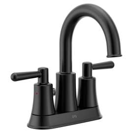Ember Chrome two-handle high arc bathroom faucet, 56911BL