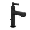 Aluma Matte black one-handle low arc bathroom faucet, 57910BL