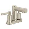 Aluma Brushed nickel two-handle low arc bathroom faucet, 57911BN