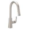 Ash Spot resist stainless one-handle high arc pulldown kitchen faucet, 71137SRS