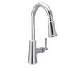 Ember Chrome one-handle high arc pulldown kitchen faucet, 72135